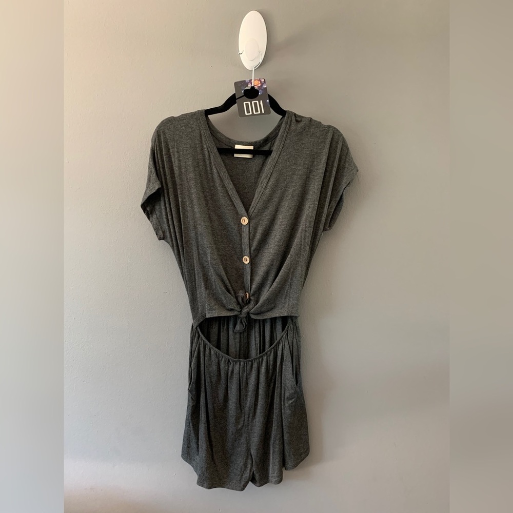 Cropped Knotted Romper
